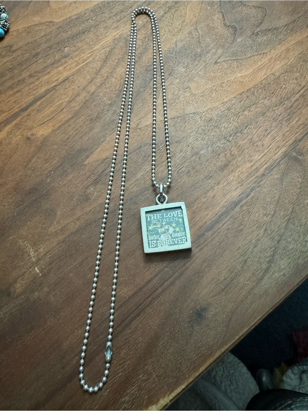 Pick Up Sticks Jewelry Silvertoned Mother/Daughter Pendant Necklace